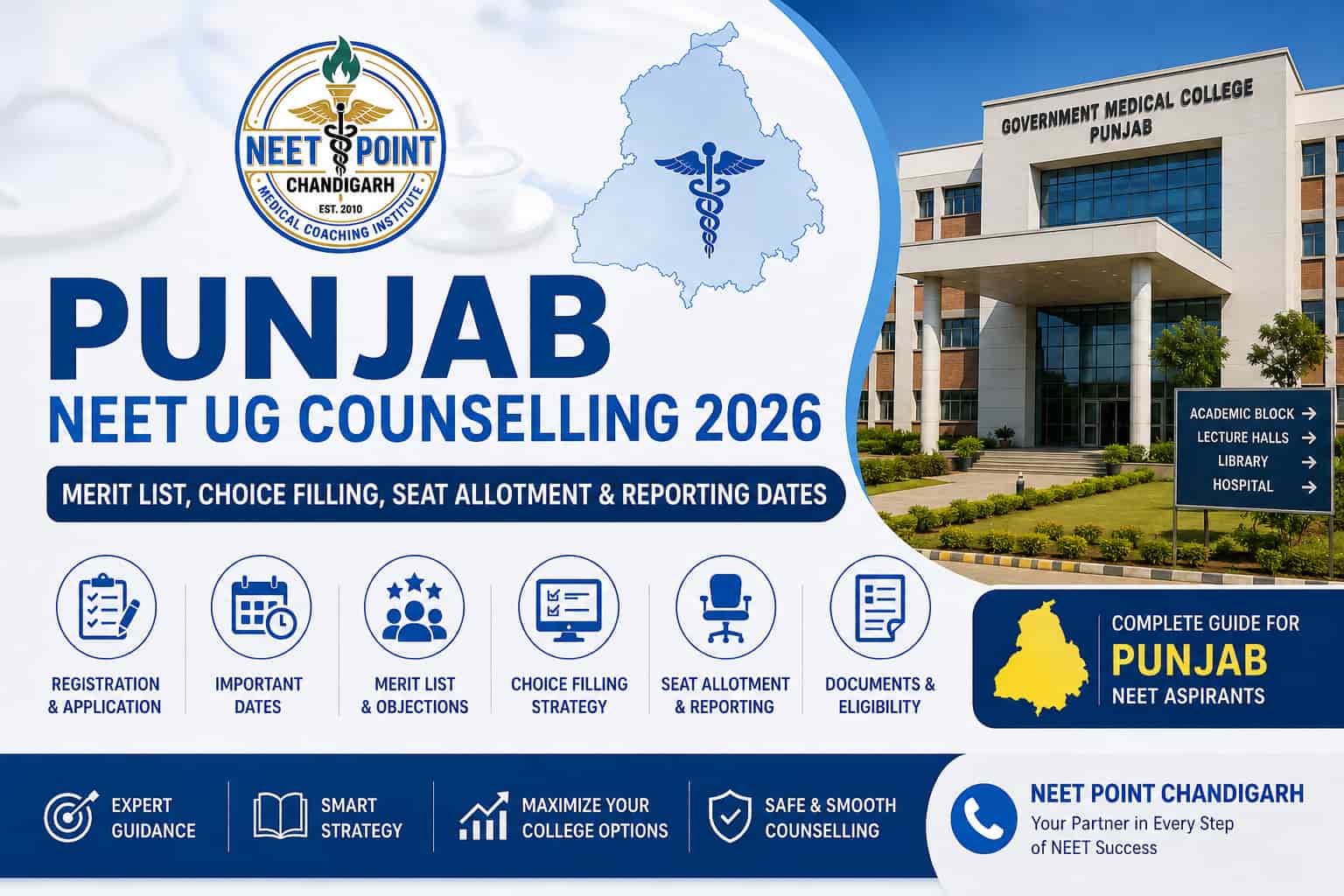 Punjab NEET UG Counselling 2026: Merit List, Choice Filling, Seat Allotment & Reporting Dates